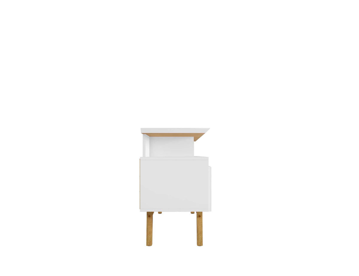 Yonkers 62.99 TV Stand in White by Manhattan Comfort at Eve Furniture