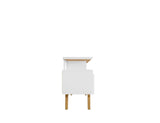 Yonkers 62.99 TV Stand in White by Manhattan Comfort at Eve Furniture