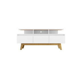 Yonkers 62.99 TV Stand in White by Manhattan Comfort at Eve Furniture