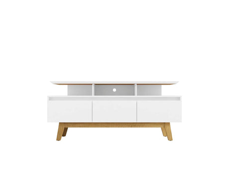 Yonkers 62.99 TV Stand in White by Manhattan Comfort at Eve Furniture