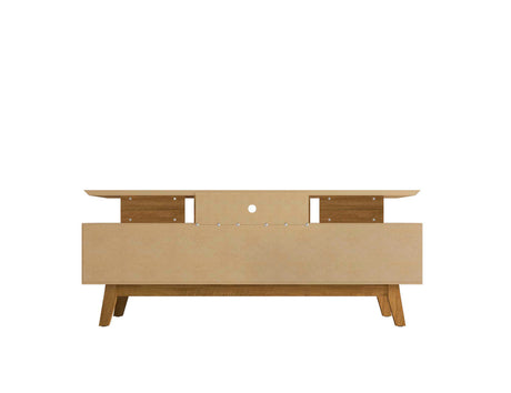Yonkers 70.86 TV Stand in Black and Cinnamon by Manhattan Comfort at Eve Furniture