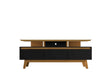 Yonkers 70.86 TV Stand in Black and Cinnamon by Manhattan Comfort at Eve Furniture