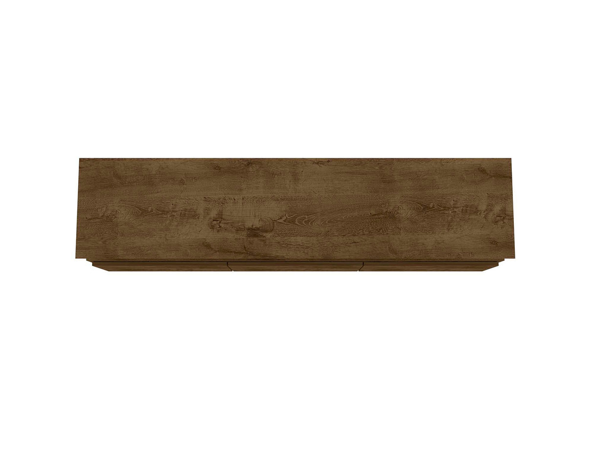 Yonkers 70.86 TV Stand in Rustic Brown by Manhattan Comfort at Eve Furniture