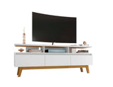 Yonkers 70.86 TV Stand in White by Manhattan Comfort at Eve Furniture