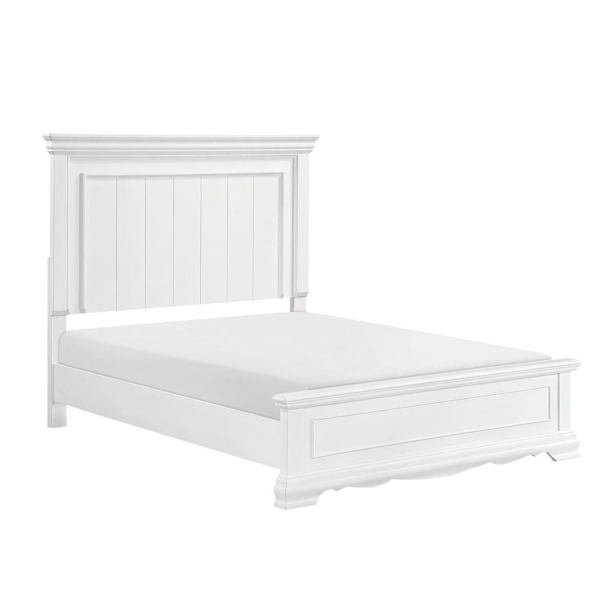 York White Queen Panel Bedroom Set by Homelegance at Eve Furniture