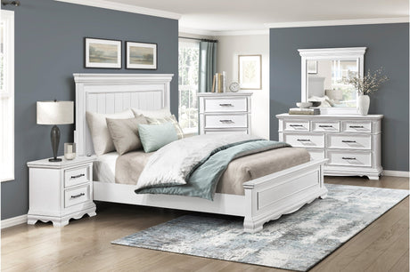 York White Panel Bedroom Set by Homelegance at Eve Furniture