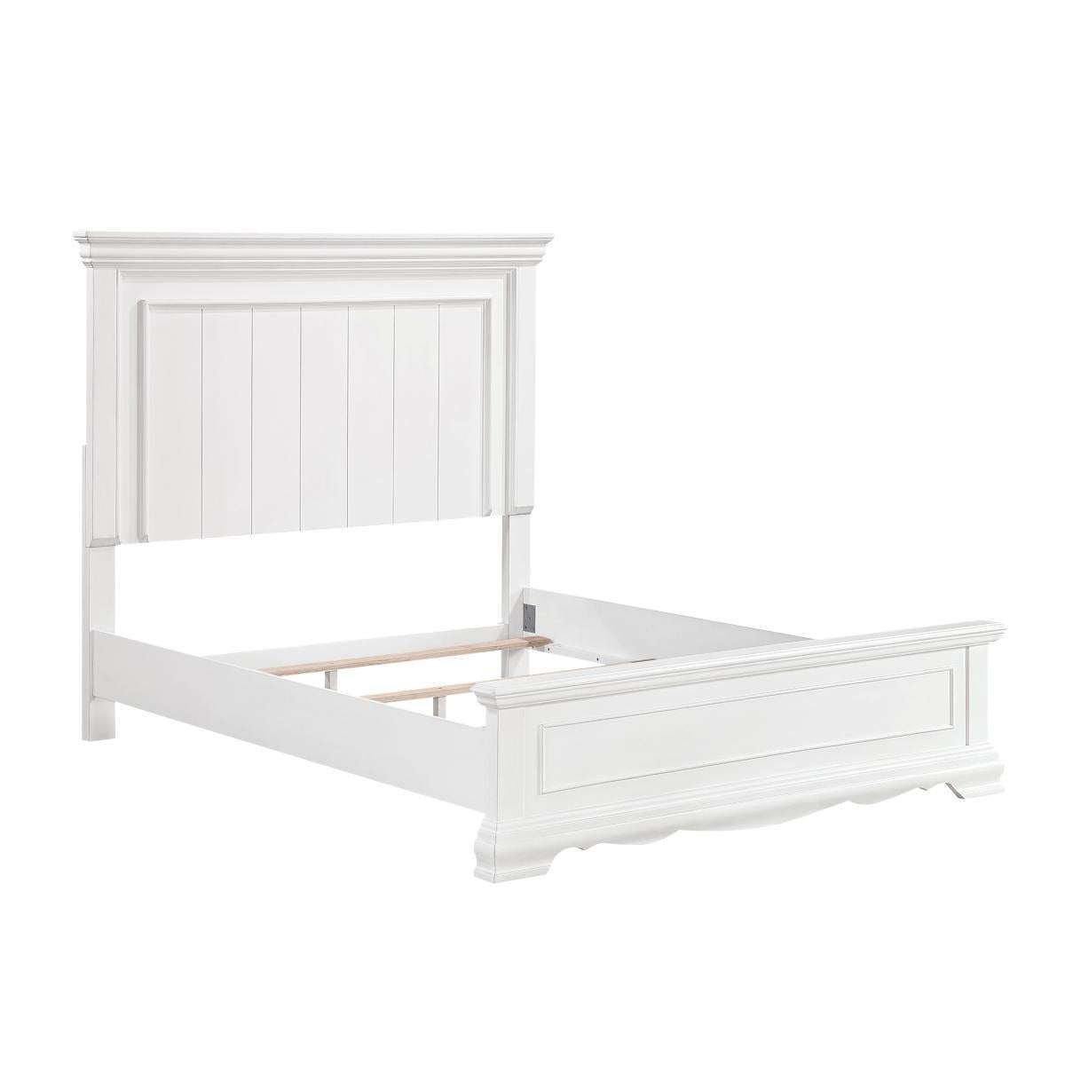 York White Queen Panel Bed by Homelegance at Eve Furniture