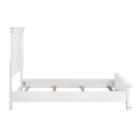York White Queen Panel Bed by Homelegance at Eve Furniture