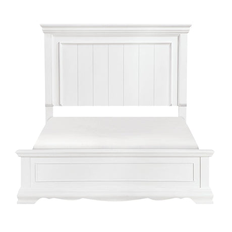 York White Queen Panel Bed by Homelegance at Eve Furniture