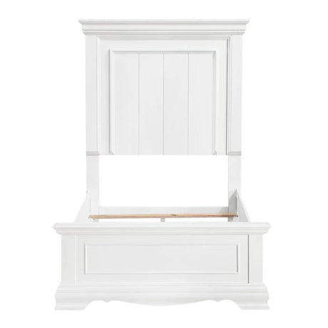 York White Twin Panel Bed by Homelegance at Eve Furniture