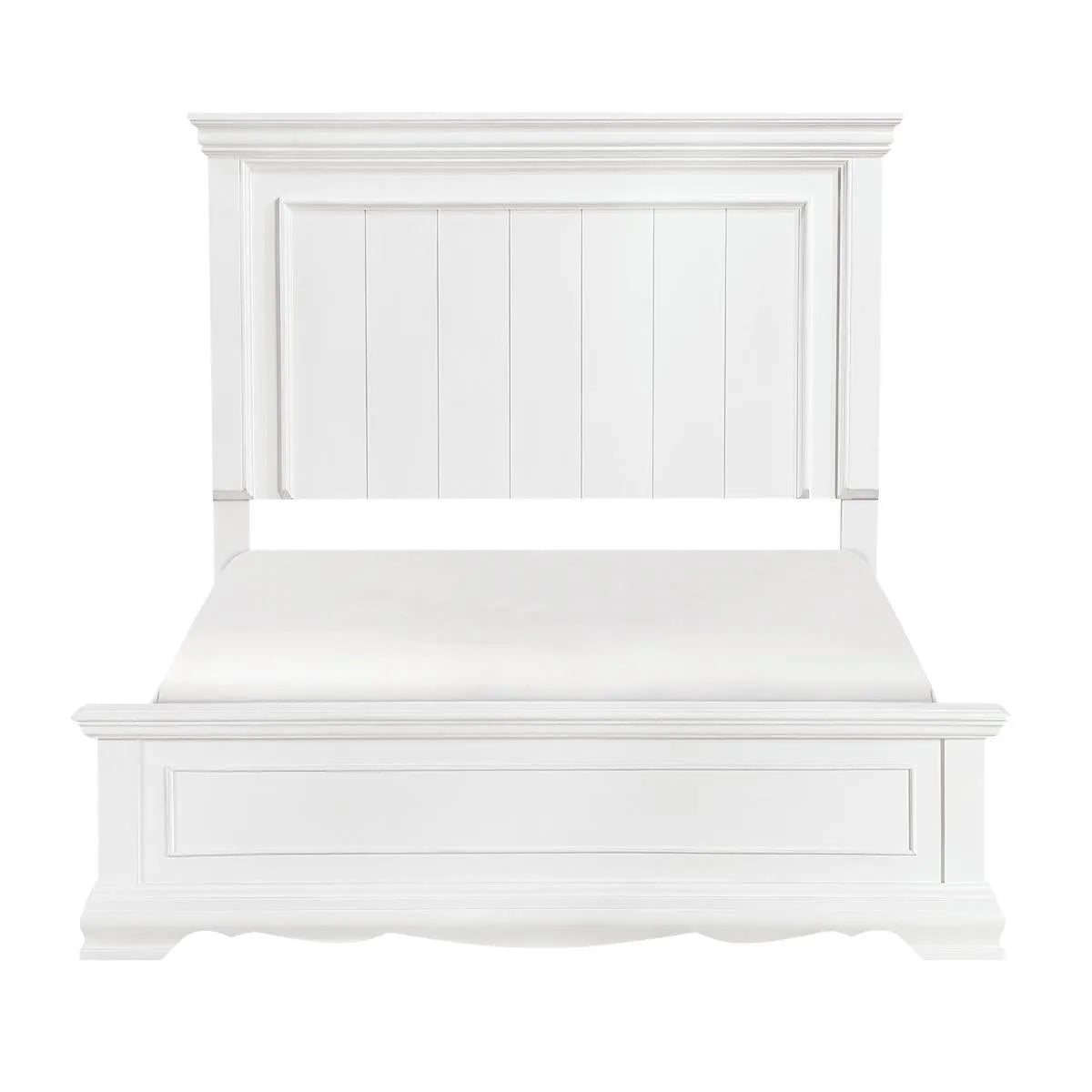 York White Eastern King Panel Bed by Homelegance at Eve Furniture