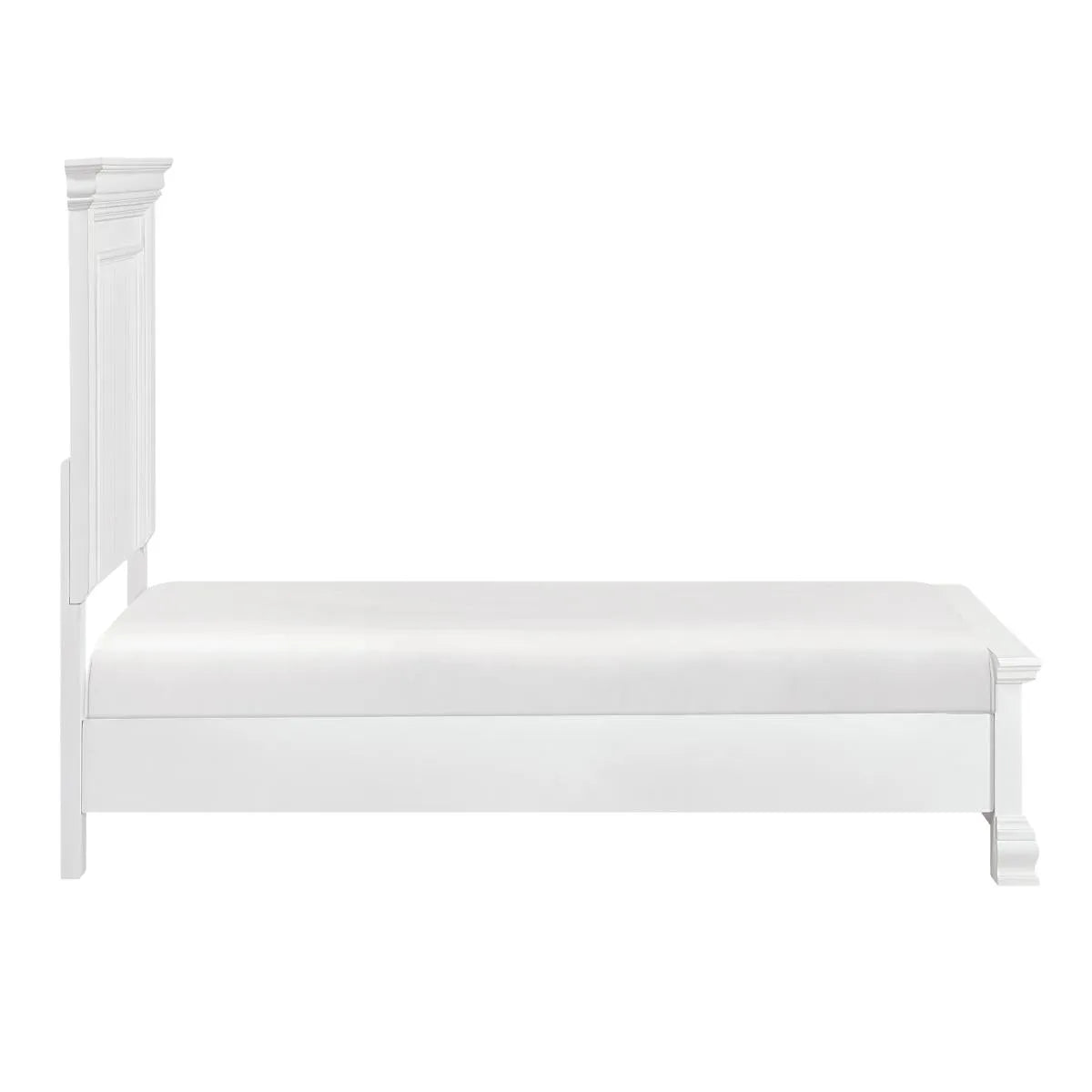 York White Twin Panel Bed by Homelegance at Eve Furniture
