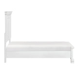 York White Twin Panel Bed by Homelegance at Eve Furniture