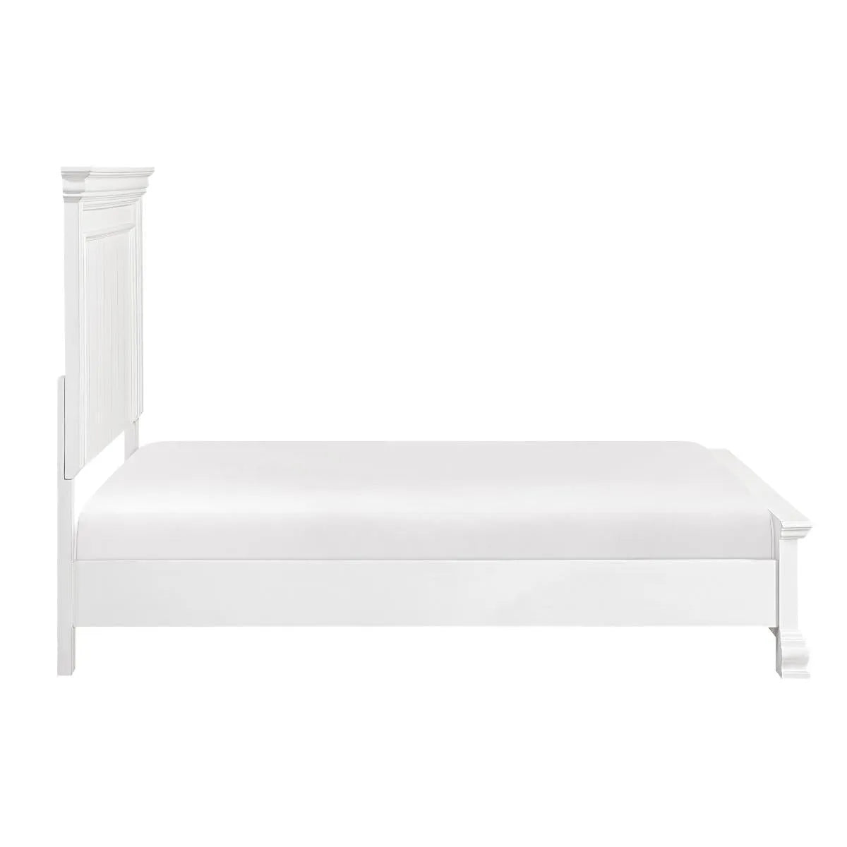 York White Eastern King Panel Bed by Homelegance at Eve Furniture