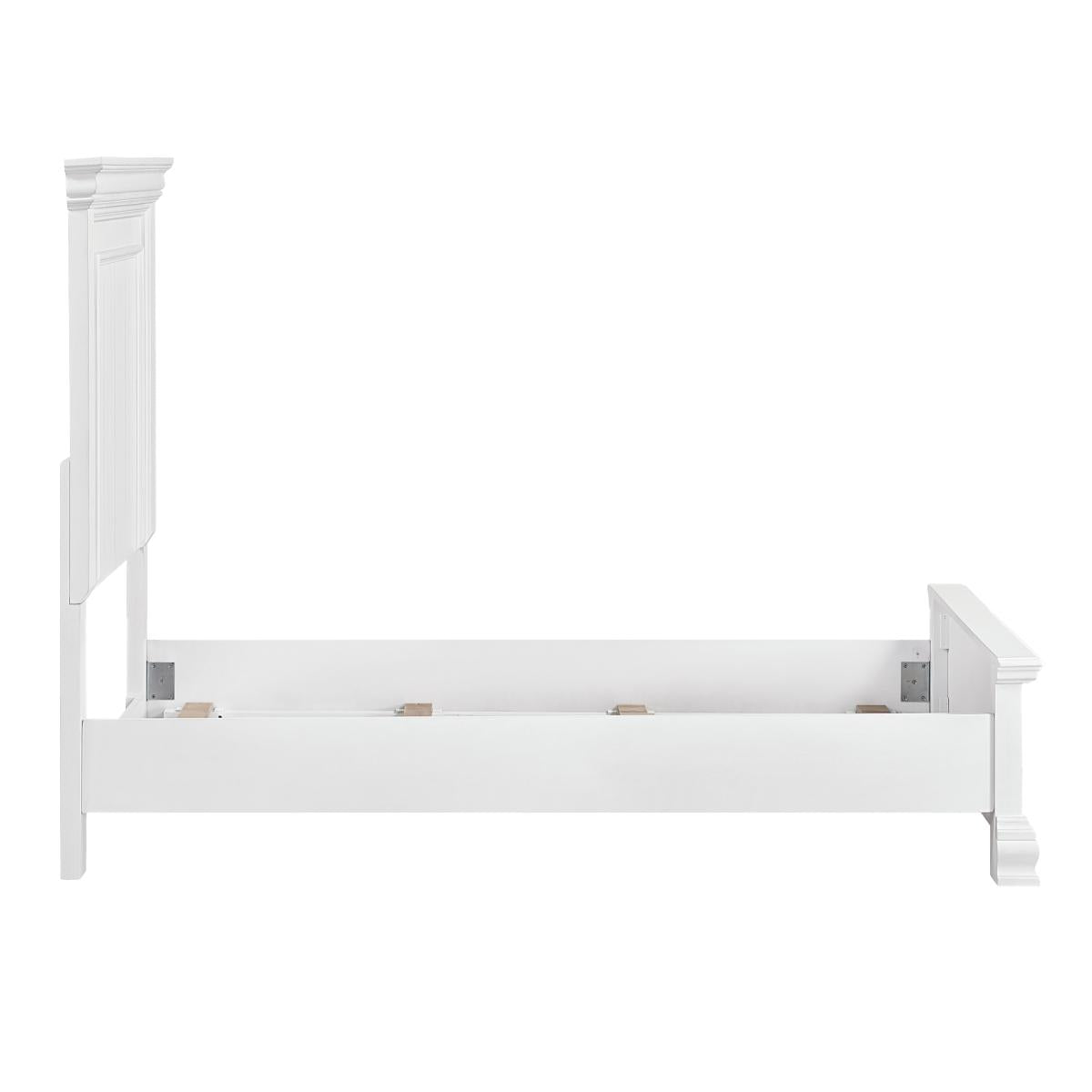 York White Twin Panel Bed by Homelegance at Eve Furniture