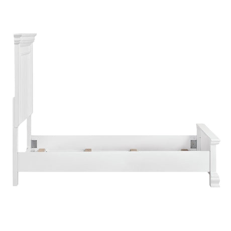 York White Twin Panel Bed by Homelegance at Eve Furniture