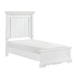York White Twin Panel Bed by Homelegance at Eve Furniture
