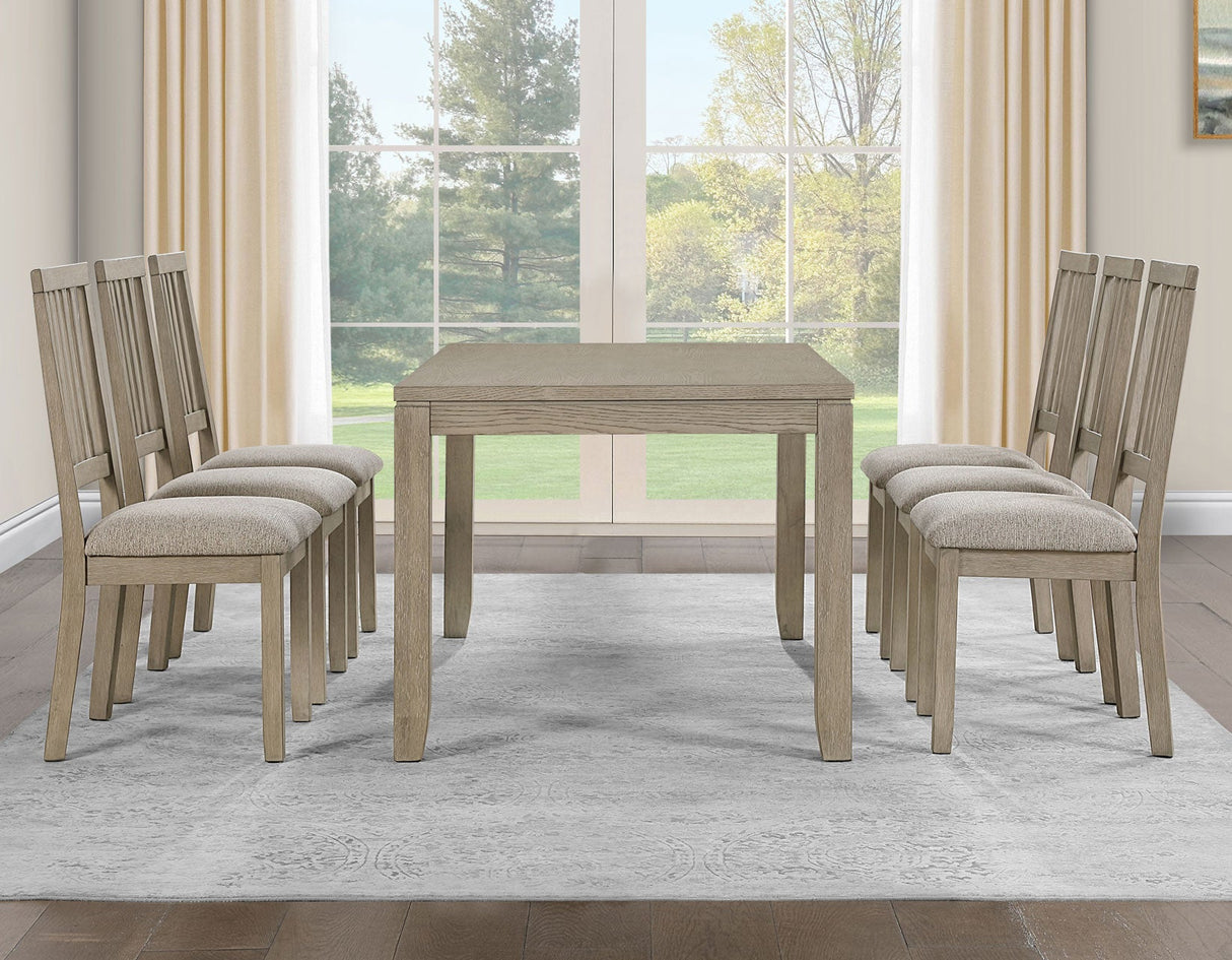 Yorktown Warm Sand 7-Piece Dining Room Set by Steve Silver at Eve Furniture