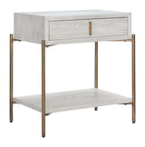 Yoru Oak White Side Table by Zuomod at Eve Furniture