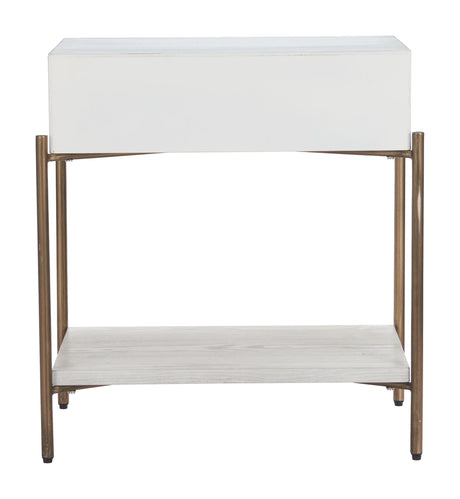 Yoru Oak White Side Table by Zuomod at Eve Furniture