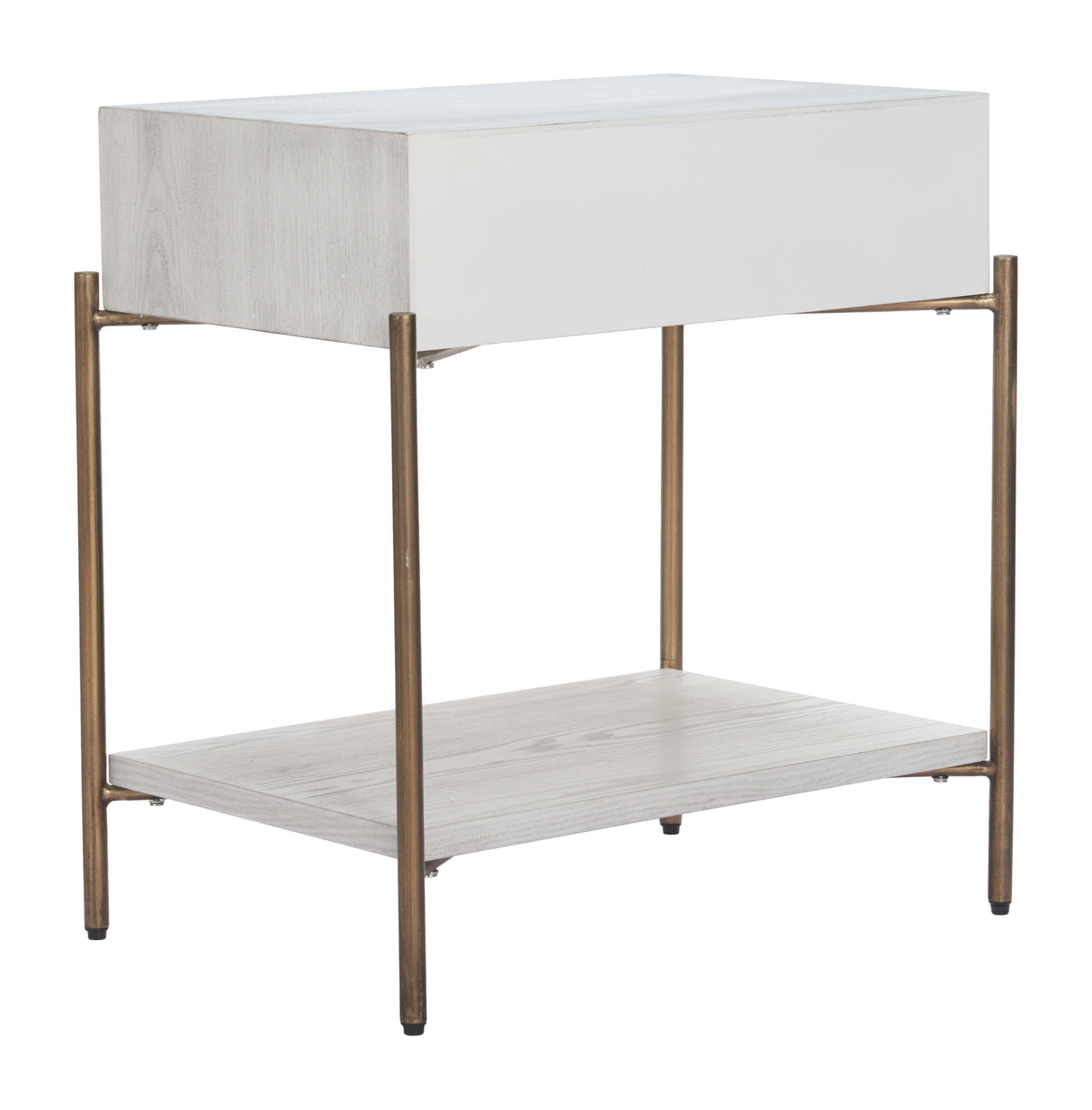 Yoru Oak White Side Table by Zuomod at Eve Furniture