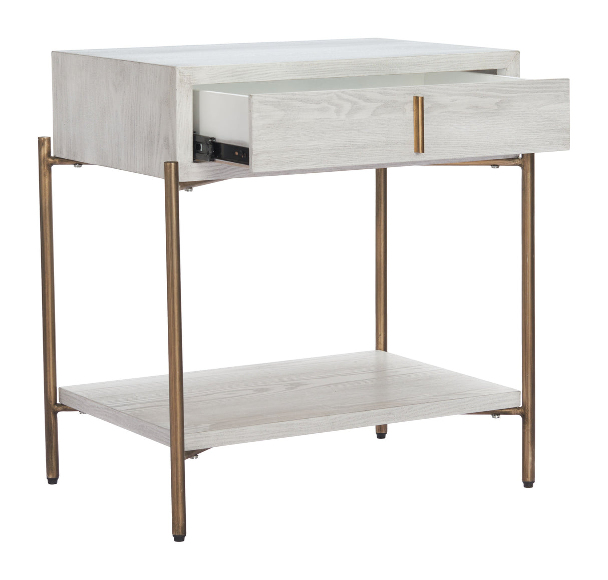Yoru Oak White Side Table by Zuomod at Eve Furniture