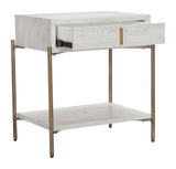 Yoru Oak White Side Table by Zuomod at Eve Furniture