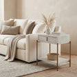 Yoru Oak White Side Table by Zuomod at Eve Furniture