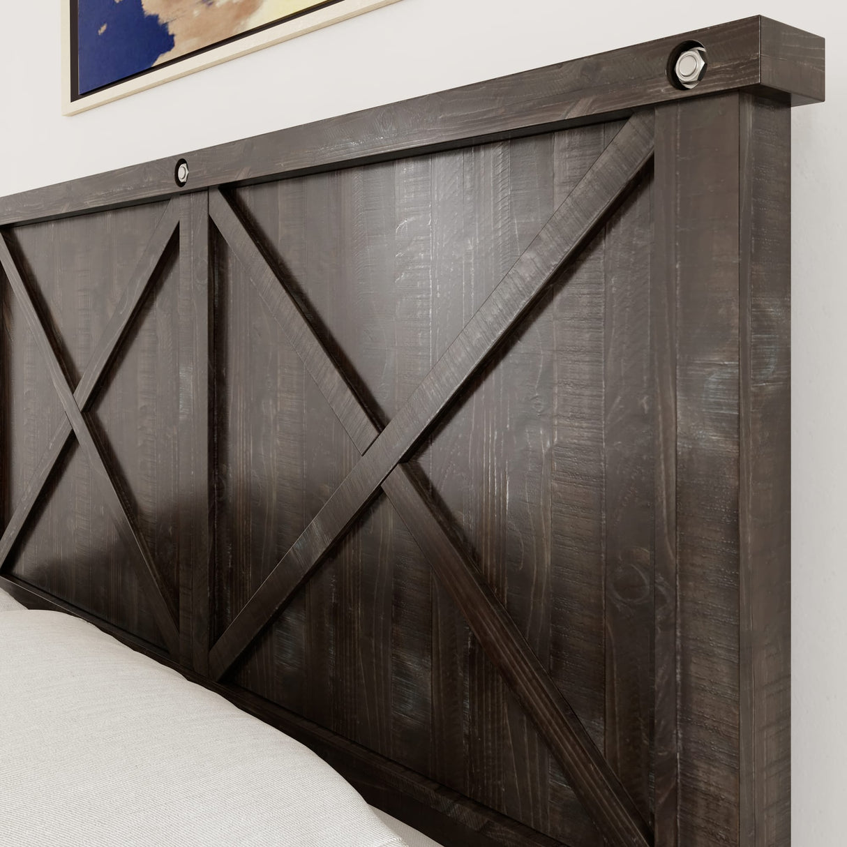 Yosemite Cafe California King Upholstered Panel Bed