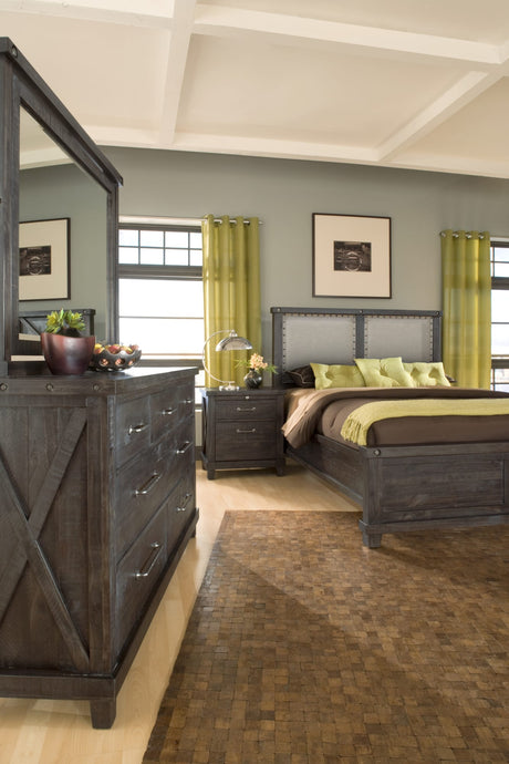 Yosemite Cafe King Upholstered Footboard Storage Bed by Modus Furniture at Eve Furniture