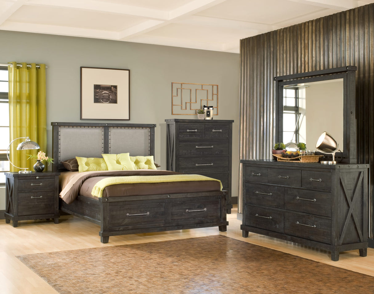 Yosemite Cafe King Upholstered Footboard Storage Bed