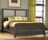 Yosemite Cafe King Upholstered Footboard Storage Bed