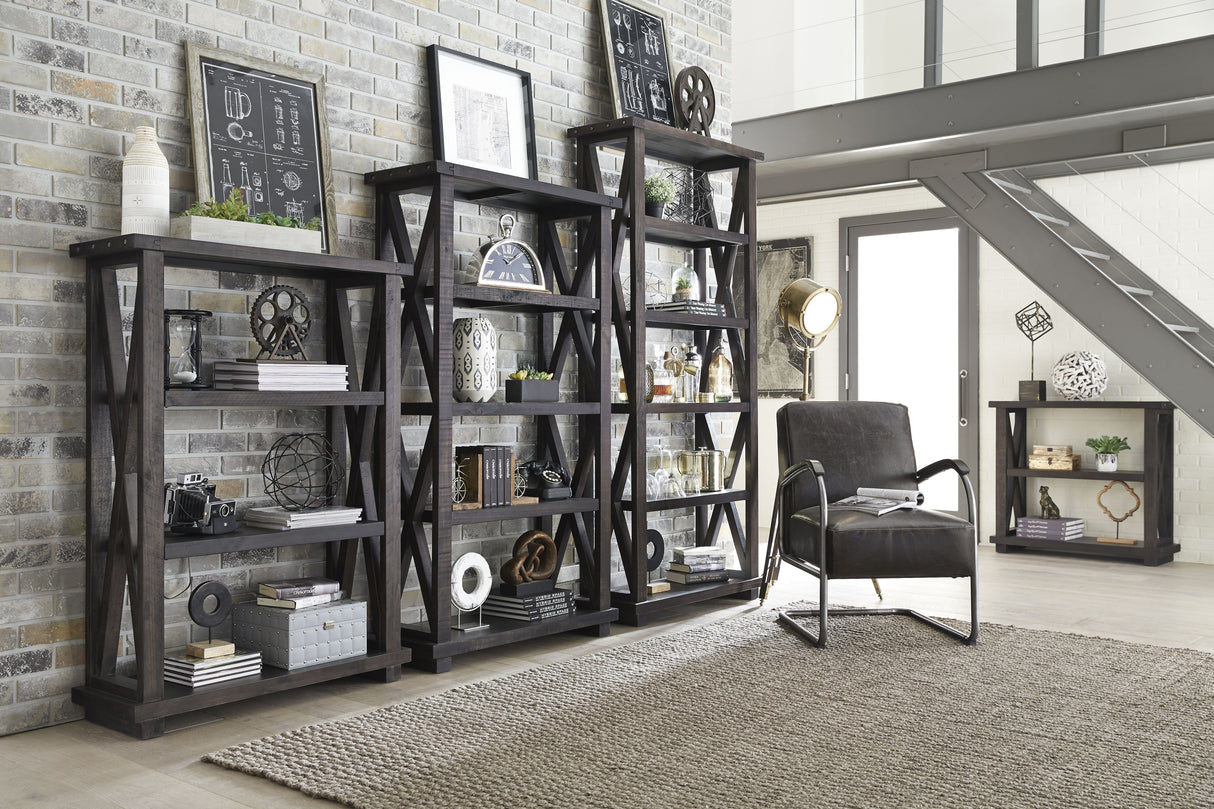 Yosemite Solid Wood 82x39 inch Bookshelf in Cafe by Modus Furniture at Eve Furniture