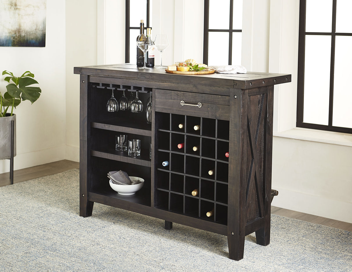 Yosemite Solid Wood Bar Table in Cafe by Modus Furniture at Eve Furniture