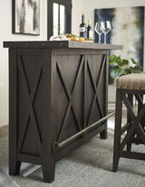 Yosemite Solid Wood Bar Table in Cafe by Modus Furniture at Eve Furniture
