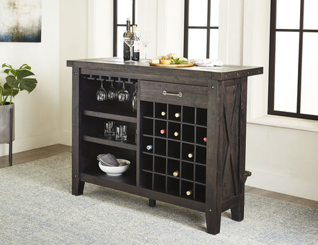 Yosemite Solid Wood Bar Table in Cafe by Modus Furniture at Eve Furniture