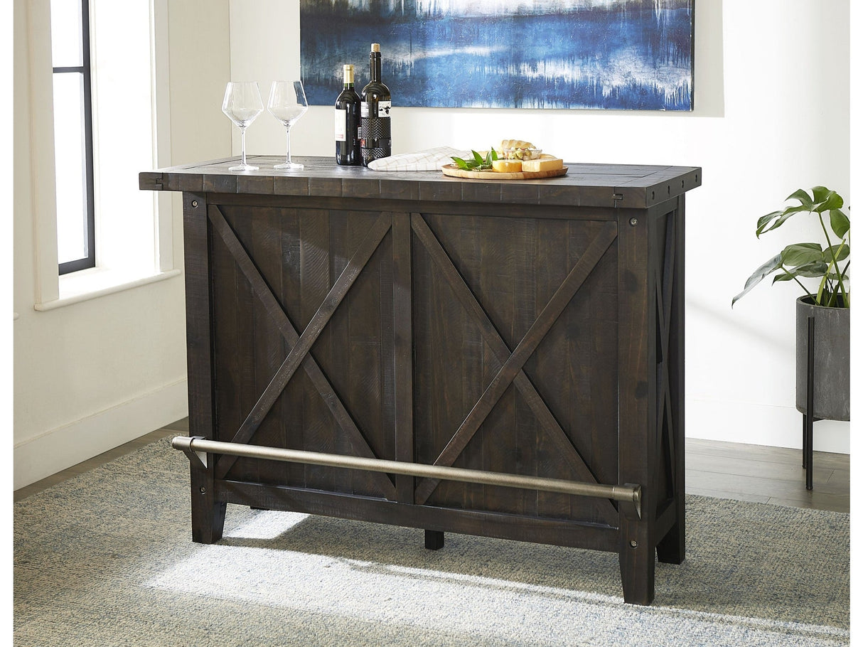 Yosemite Solid Wood Bar Table in Cafe by Modus Furniture at Eve Furniture