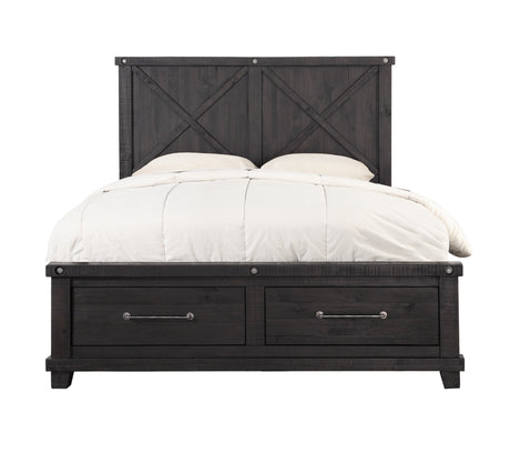 Yosemite Solid Wood Footboard California King Storage Bed in Cafe by Modus Furniture at Eve Furniture