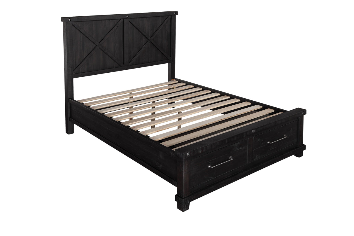 Yosemite Solid Wood Footboard Full Storage Bed in Cafe by Modus Furniture at Eve Furniture