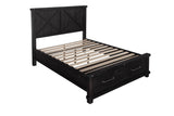 Yosemite Solid Wood Footboard Full Storage Bed in Cafe by Modus Furniture at Eve Furniture