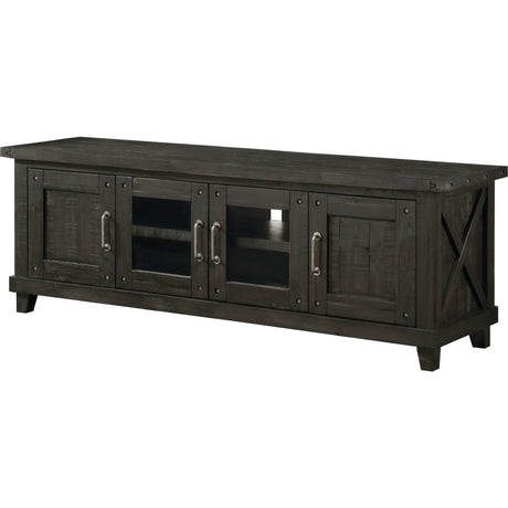 Yosemite Solid Wood Four Door Media Console in Cafe by Modus Furniture at Eve Furniture