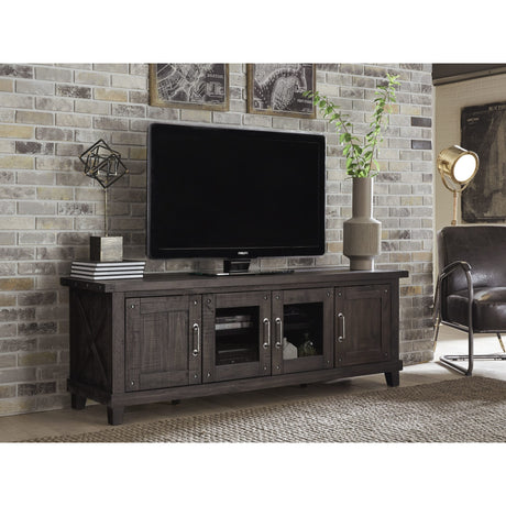 Yosemite Solid Wood Four Door Media Console in Cafe by Modus Furniture at Eve Furniture
