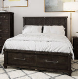 Yosemite Solid Wood Full Panel Bed in Cafe by Modus Furniture at Eve Furniture