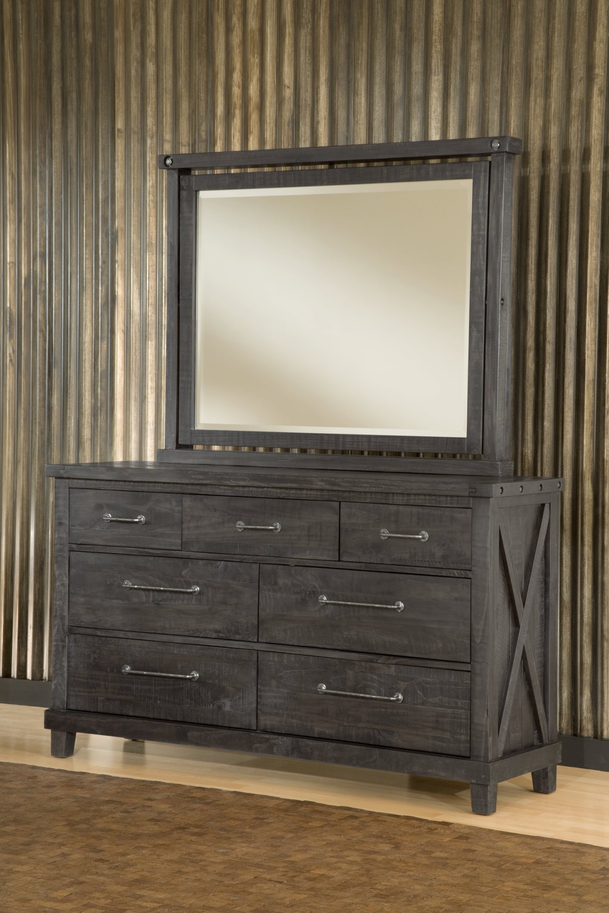 Yosemite Solid Wood Mirror in Cafe by Modus Furniture at Eve Furniture