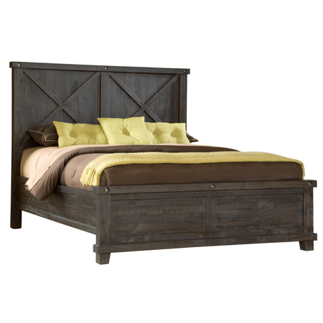 Yosemite Solid Wood Queen Panel Bed in Cafe by Modus Furniture at Eve Furniture