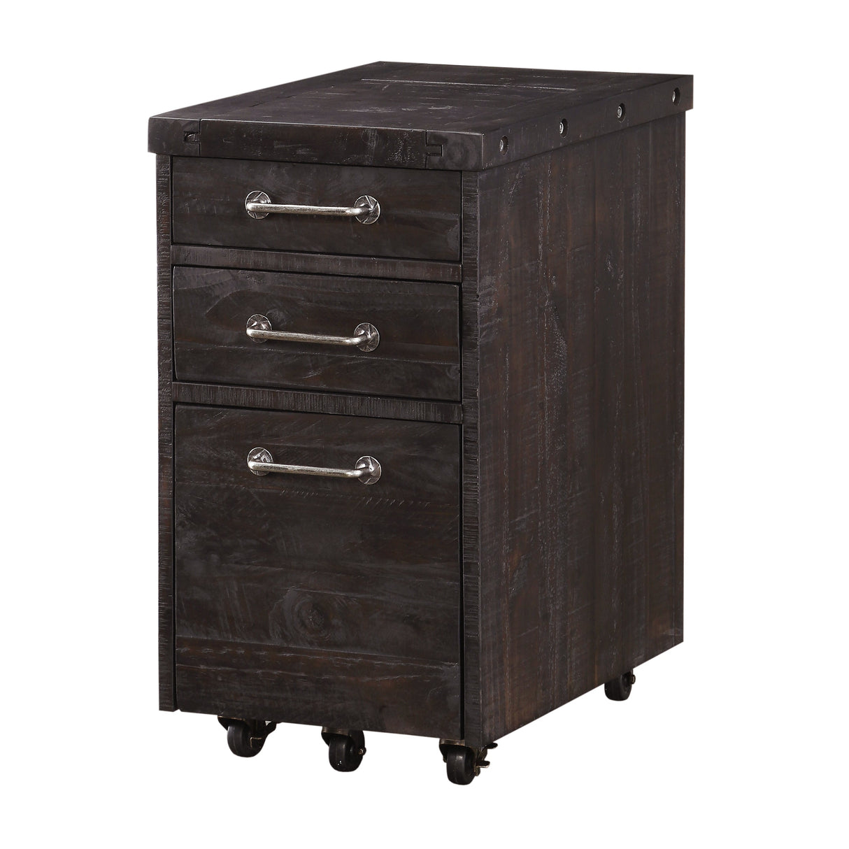 Yosemite Solid Wood Rollling File Cabinet in Cafe by Modus Furniture at Eve Furniture