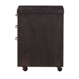 Yosemite Solid Wood Rollling File Cabinet in Cafe by Modus Furniture at Eve Furniture