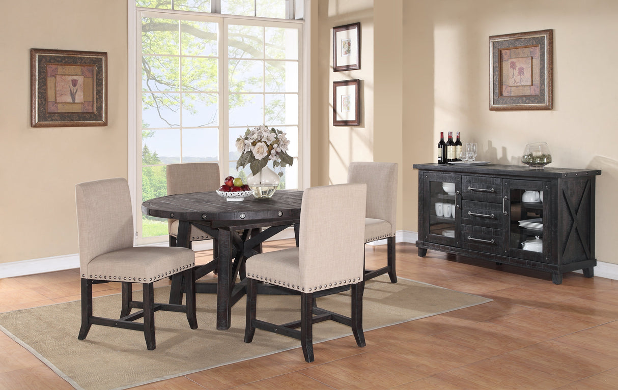 Yosemite Solid Wood Round Extension Table by Modus Furniture at Eve Furniture