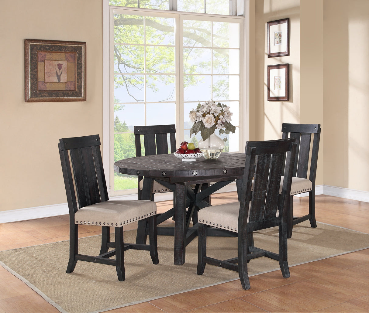 Yosemite Solid Wood Round Extension Table by Modus Furniture at Eve Furniture