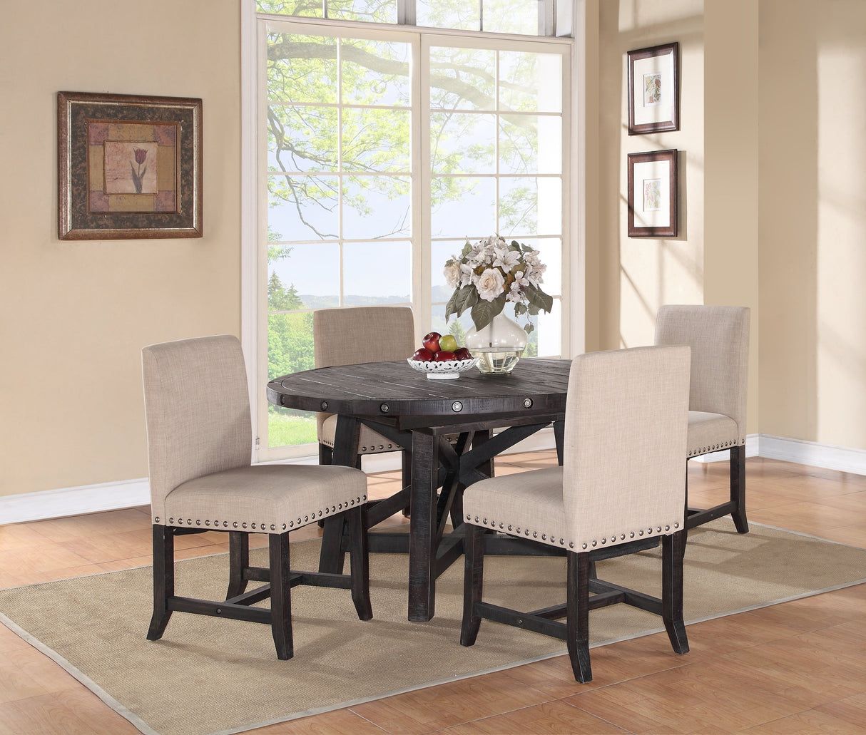 Yosemite Solid Wood Round Extension Table by Modus Furniture at Eve Furniture